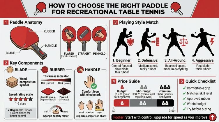 How to Choose the Right Paddle for Recreational Table Tennis